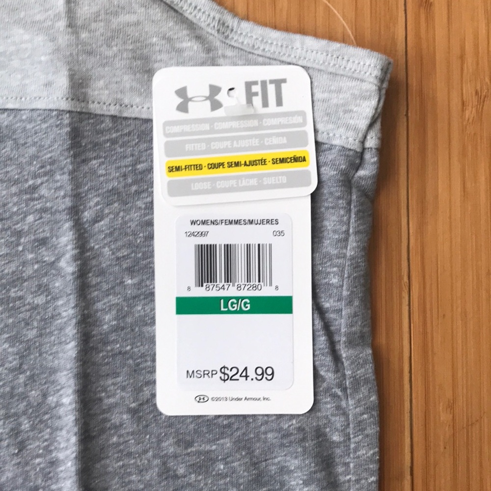 NWT Under Armour Charged Cotton Tank - Picture 2 of 4